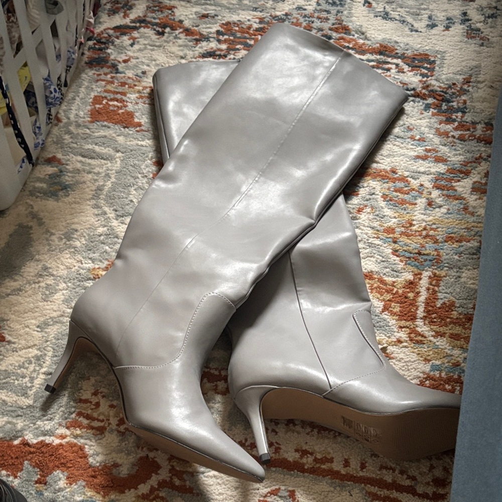 H&M Stylish Silver Heeled Boots